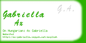 gabriella ax business card